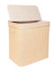 Relaxdays Coș de Rufe Bamboo 90l cu Capac 61x40x30cm