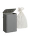 Relaxdays Coș de Rufe din Bambus 80l cu Capac Alb