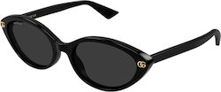 Gucci Sonnenbrillen Schwarze Mit Horn Umrandetem Rahmen
