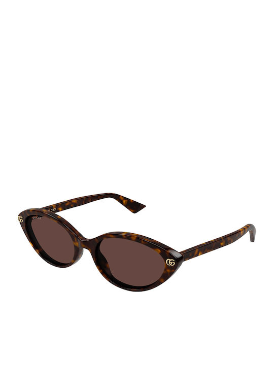 Gucci Unisex Sunglasses with Brown Horn-Rimmed Frame and Brown Lens GG2110S 002