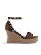 Women's Platforms in Espadrille Style Brown