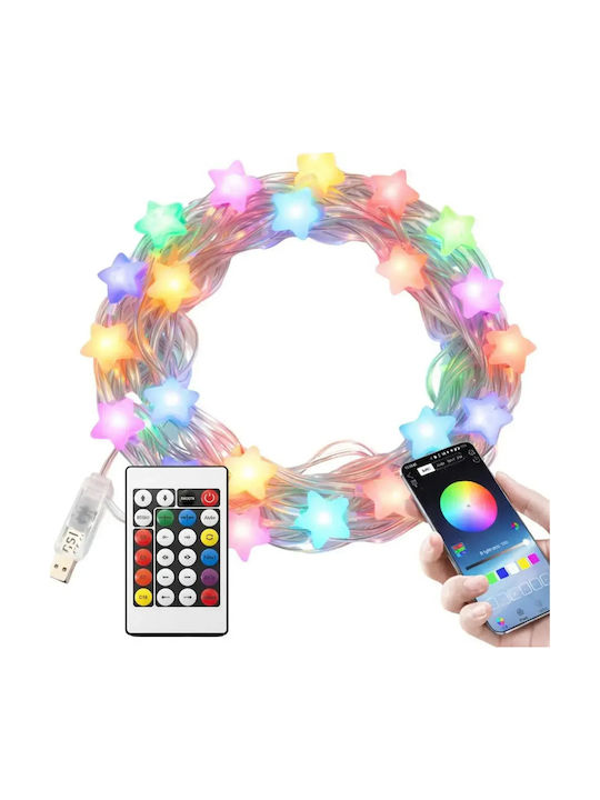 Verk Group Smart Gırλanten Lichterketten LED 7.5m mit 50 Lampen RGB Verk Group Smart Gırλanten Lichterketten LED 7.5m mit 50 Lampen RGB