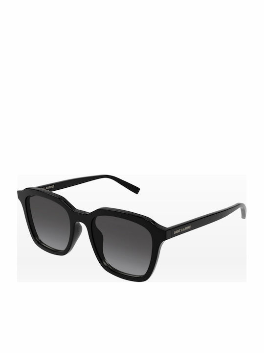 Ysl Ochelari De Soare Unisex Cu Ramă Neagră Din Plastic Și Lentile Negre