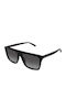 Ysl Unisex Sunglasses with Black Horn-Rimmed Frame and Black Lens