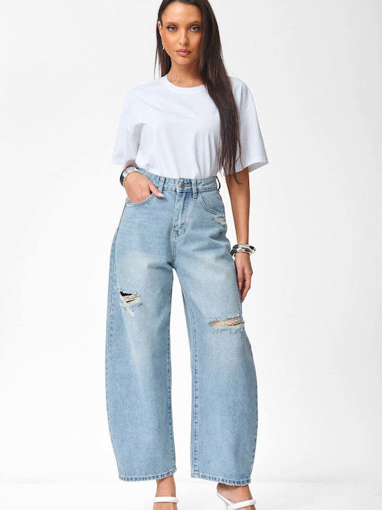 Γυναικείο Jean Παντελόνι με Σκισίματα σε Baggy Γραμμή