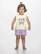 Dreams by Joyce Kids Summer Cotton Yellow Pajama Set Ice Cream