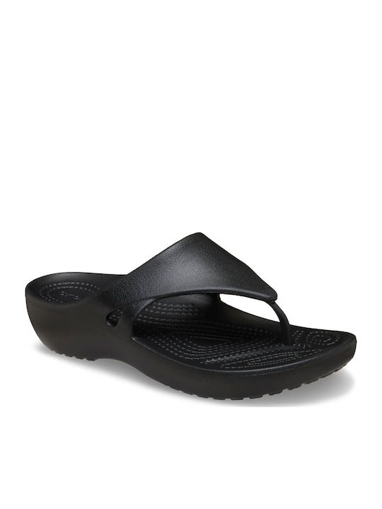 Crocs Дамски Джапанки На Платформа В Черен Цвят