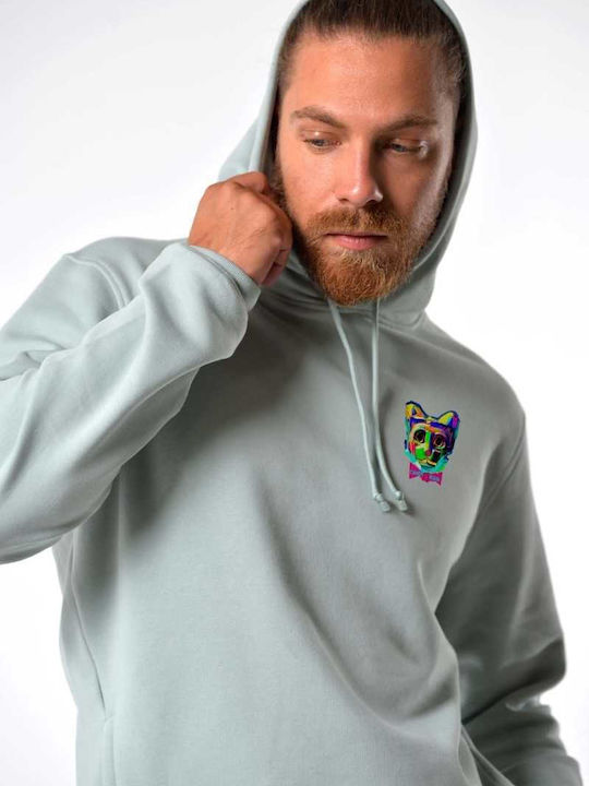 Sweatshirt With Hood Sage H0229S