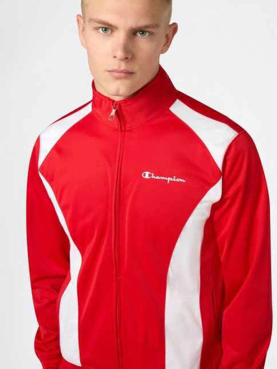 Champion Glossy Sweatpants Set with Cuffs Red