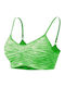 Women's Athletic Sports Bra Push Up Green with Lining