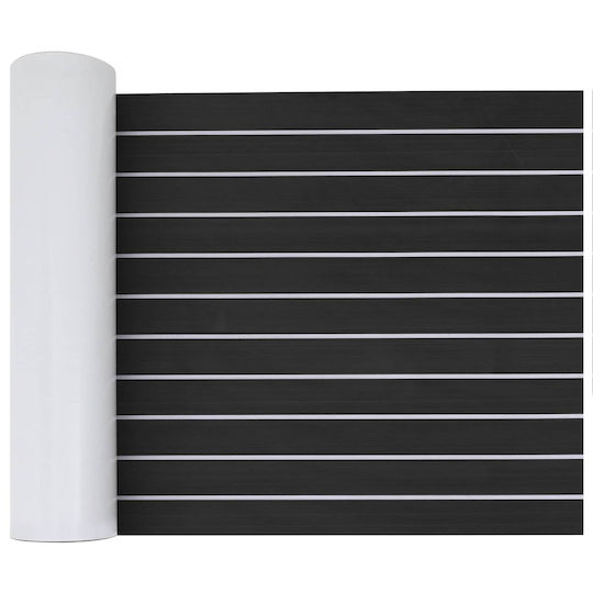 Boat Mat Striped Dark Gray White 240 x 60 Cm Eva 42046776 Light Gray