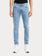 Men's Jeans Pants Monaco Cropped Relaxed Baggy Fit Monaco Blue