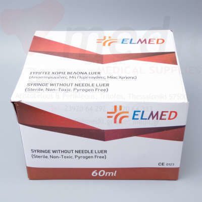 Feeding Elmed 60ml Cow 25pcs Syringe 0.6L