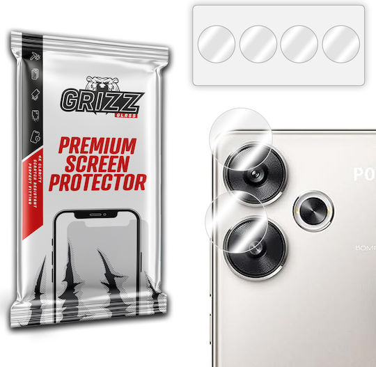 Set 2 Grizzglass Hybridglass Camera Lens Protectors Compatible Xiaomi Poco F6 Transparent