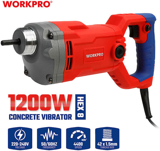 WorkPro Betonrüttler mit Geschwindigkeit 4400rpm 1,2kW