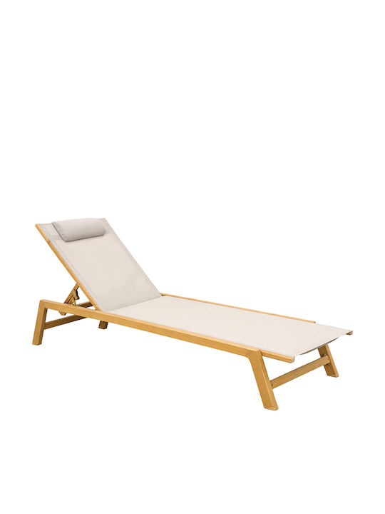 Aluminum Deckchair Rabia Rabia with Pillow Whit...