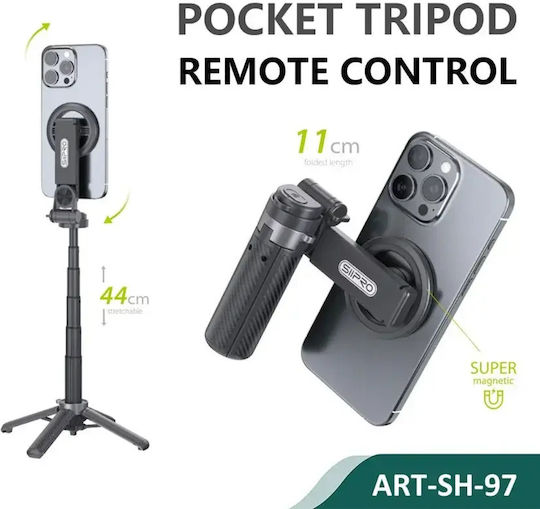 Siipro Pocket Magsafe Selfie Stick Tripod Black Sh-97