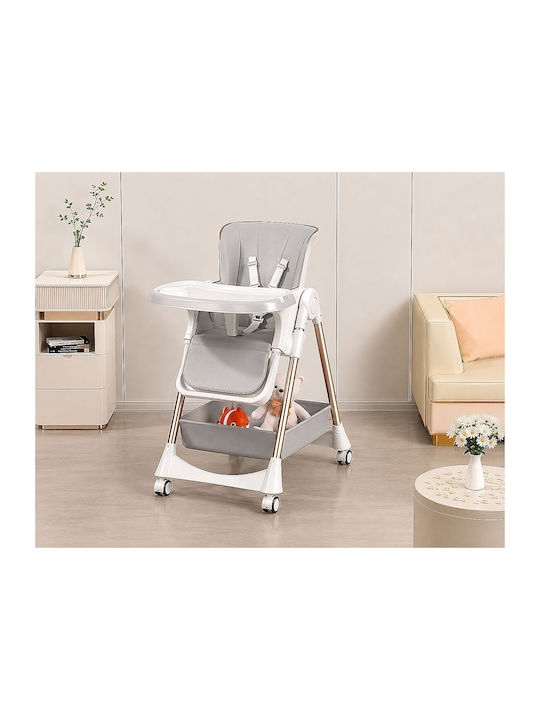 Klappbarer Baby Hochstuhl Grau