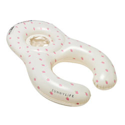 Double Inflatable Baby Adult Swim Ring Strawberry Sunshine Sunnylife S61ftseu