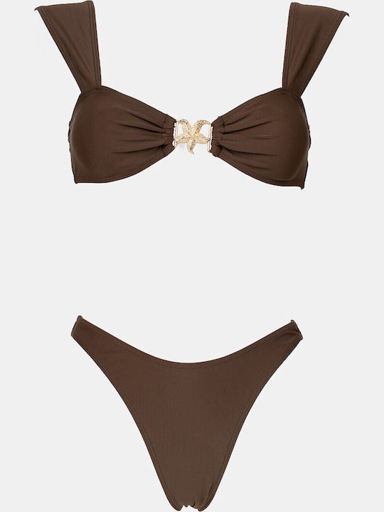 Decoro Set Bikini Braun Dunkel