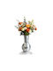 Relaxdays Dekorative Vase Silber Silber 14xH28cm