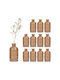 Relaxdays Set Decorative Multicolour Glass Vases 6xH13cm 12 Pieces