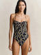 One Piece Swimsuit Dark Blue