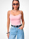 Lace Pink Women's Bodysuit