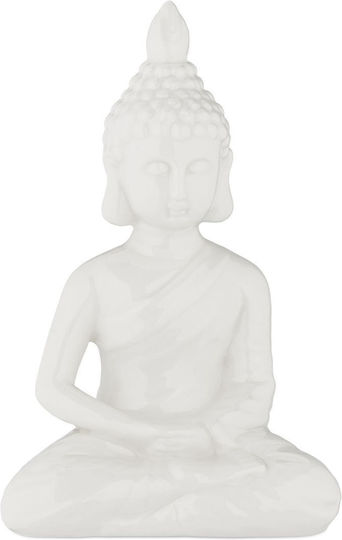 Relaxdays Figurină Decorativă Buddha Din Material Ceramic 18x11x6cm