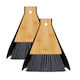 Relaxdays Mini Broom Dustpan Set Black Natural 16.5x15x4 Cm