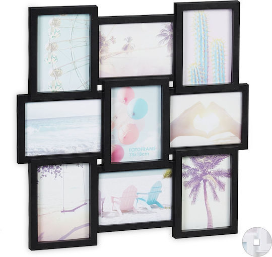 Relaxdays Rama Foto Multi De Perete 9 Fotografii Din Plastic (Personalizat)