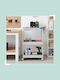 Relaxdays Troleu De Bucătărie Din Plastic Cu 3 Locuri Alb 40x22x62,5cm