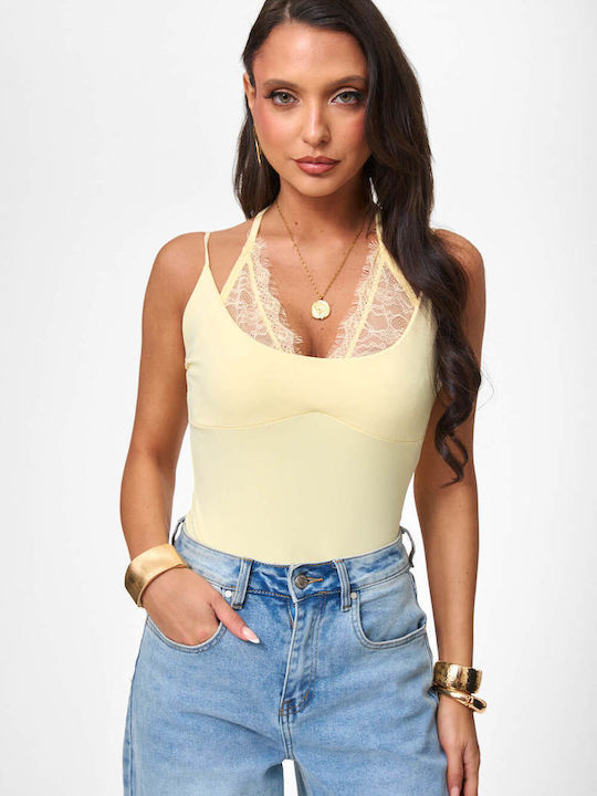 Lace Bodysuit Yellow