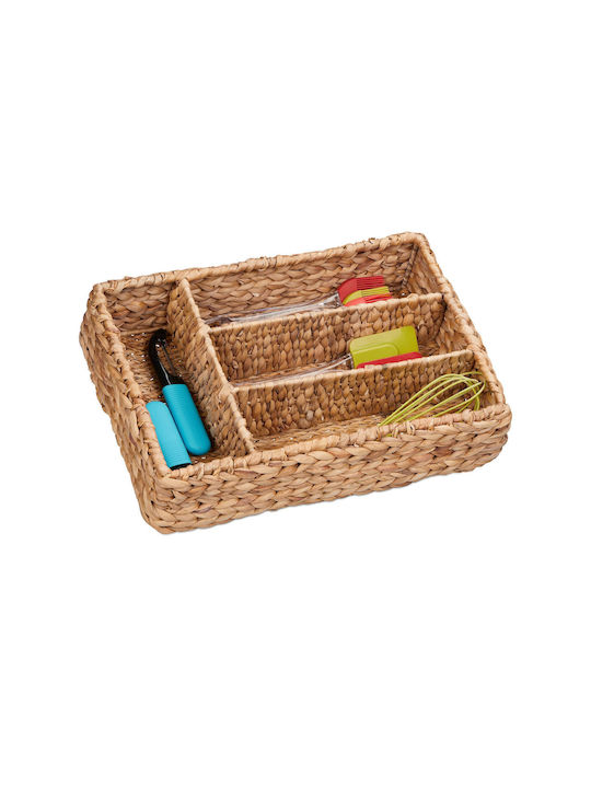 Relaxdays Поставка За Прибори За Чекмедже 10.5x42x29см Бежова