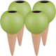 Set 4 Ceramic Balls Plant Irrigation Green