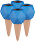Relaxdays Set 4 Globuri De Udat Din Lut Albastre Lumina Albastru Maro Deschis 19x9.5x9.5 Cm