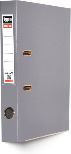 Typotrust Graue Bogen Ringordner Pappe Kunststoffüberzug 4/32 Kp432-12 Typkp432-12