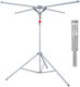 Relaxdays Uscătoare Rufe Pliere Pardoseală Inox 180x125cm