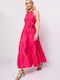 Summer Maxi Dress Fuchsia