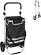 Stoff Einkaufswagen Relaxdays Schwarz 35x49x38cm