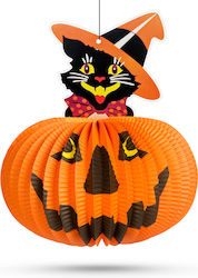 Lampion Halloween Dovleac Pisică 26 Cm