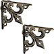 Relaxdays Raft De Colț Din Metal Maro 145x145mm 2 Bucăți 10032100_490