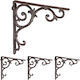 Relaxdays Raft De Colț Din Metal Maro 245x245mm 4 Bucăți 10050814_93