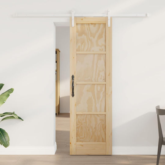 Vidaxl Ușă Glisantă Lemn Natural Alb 61 X 198,5 Cm