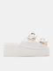 Women's Flat Sandals Flatforms White