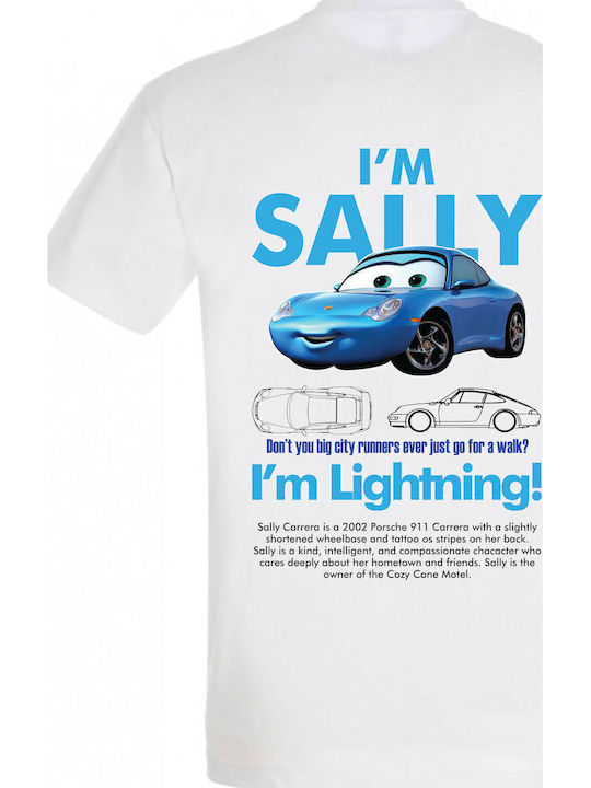 Tstudio Sally I'm Lightning Cars Mcqueen T-shirt Бяла