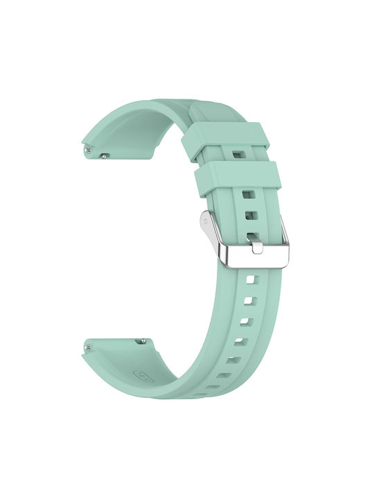 Silicone Strap Soft Touch Silver Buckle Xiaomi Watch S4 41mm Mint Green