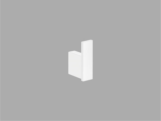 Sanco Monogram Badezimmerhaken Einzeln mit Schrauben Weiß
