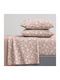 Astron Italy Emily King Size Bed Sheets Set With Rubber Hugger 245x260cm Chocolat 4 Pieces