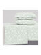 Astron Italy Emily Set Bed Sheets Double With Rubber Hugger 160x200+40cm Olive 4 Pieces